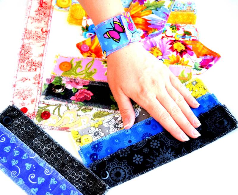 stoff Manschette Armbänder - Handgemacht von CreationsByBronte