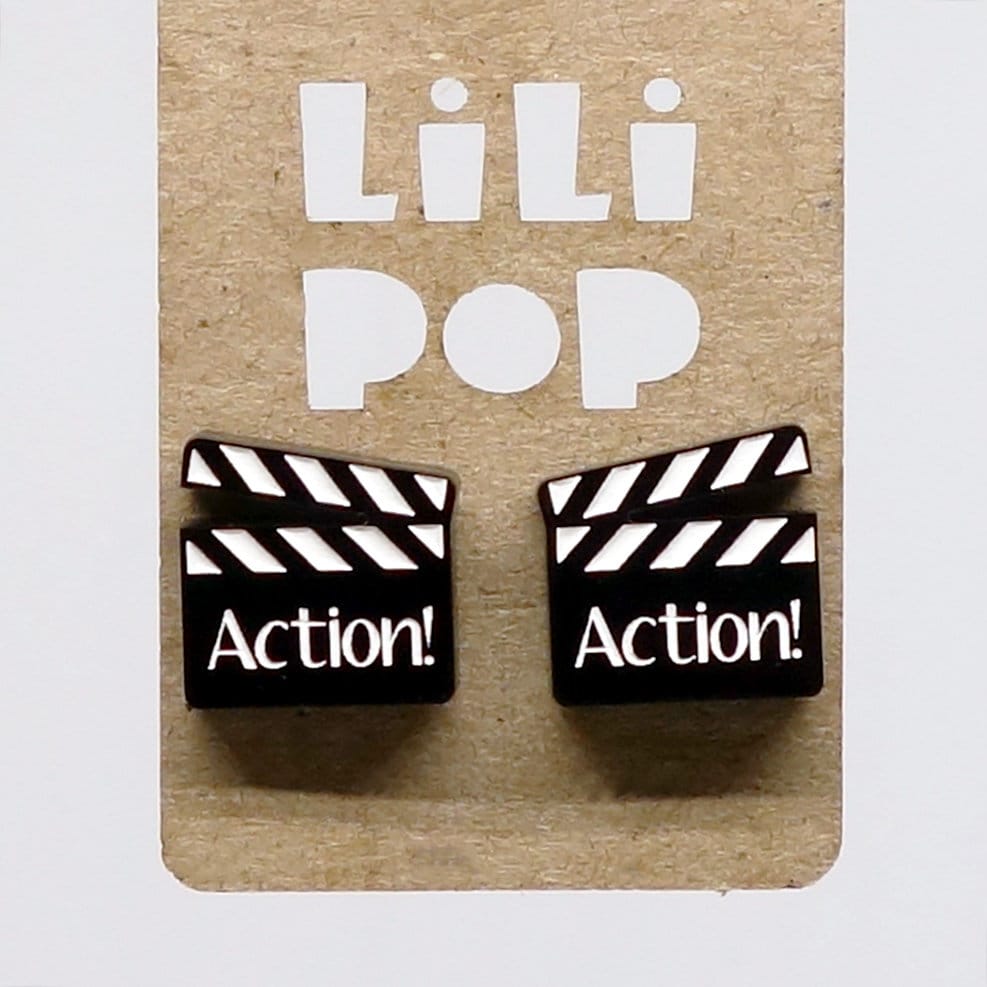 Clap-Cinema-Ohrringe | Lili0776 Laser-Lilipop Aus Recyceltem Kunststoff von CreationsLilipop