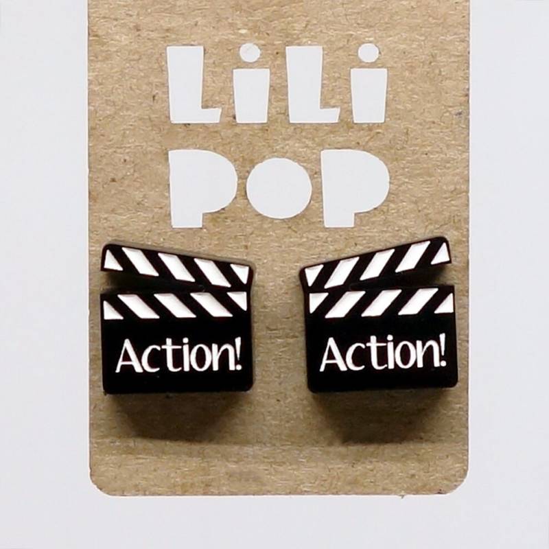 Clap-Cinema-Ohrringe | Lili0776 Laser-Lilipop Aus Recyceltem Kunststoff von CreationsLilipop