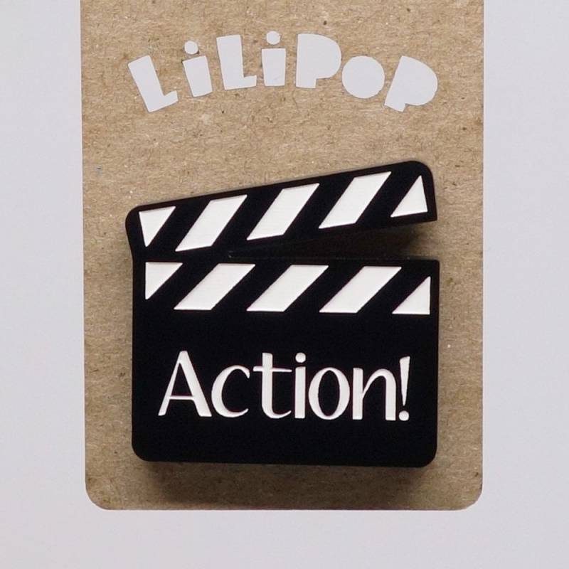 Clap Cinema Pin | Lili0775 Laser-Lilipop Aus Recyceltem Kunststoff von CreationsLilipop