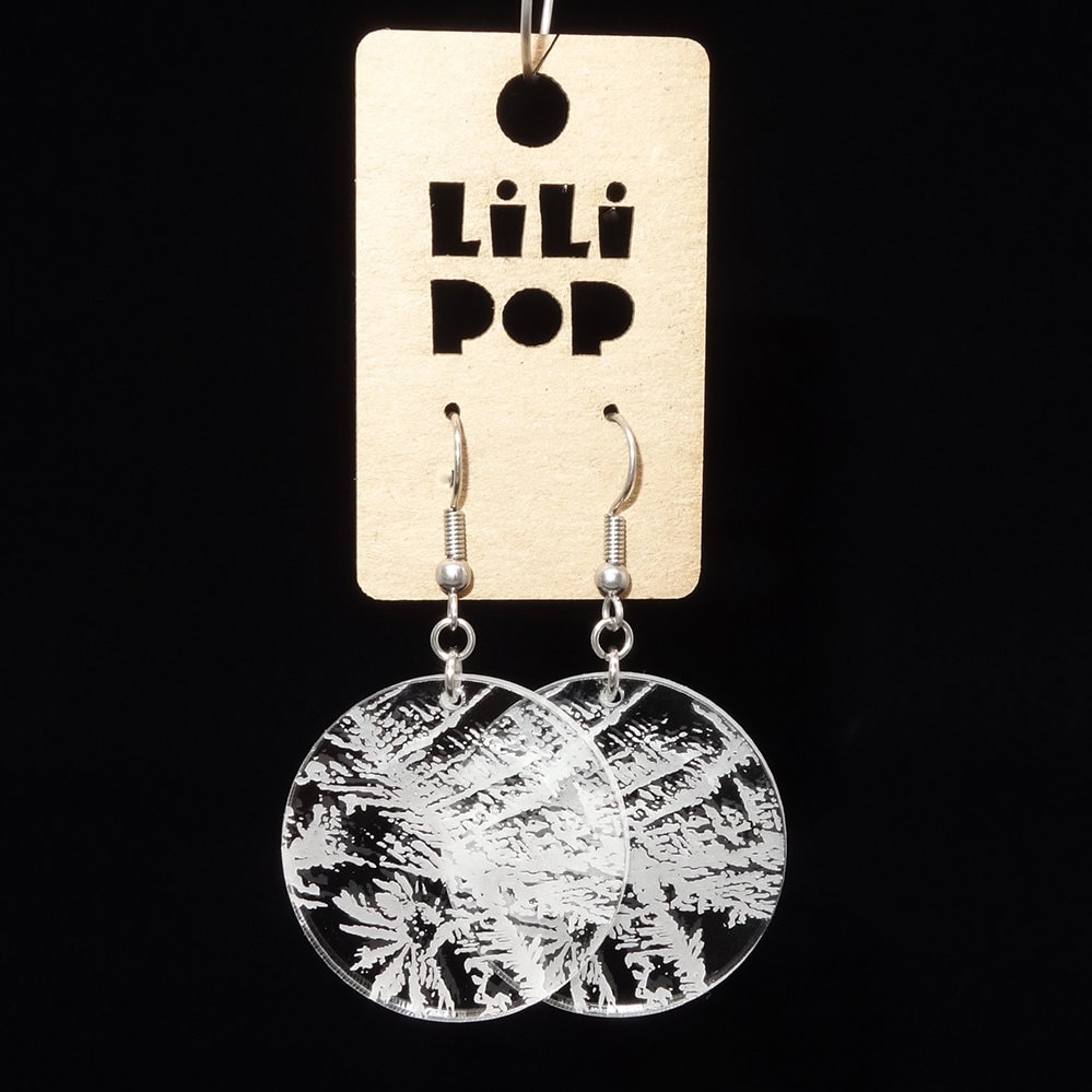 „Givre"-Hakenohrringe | Lili0481 Aus Recyceltem Kunststoff, Lasergeschnitten Und Graviert von CreationsLilipop