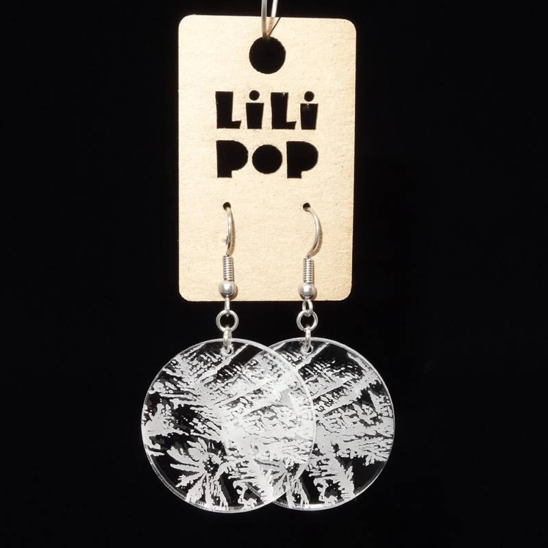 „Givre"-Hakenohrringe | Lili0481 Aus Recyceltem Kunststoff, Lasergeschnitten Und Graviert von CreationsLilipop