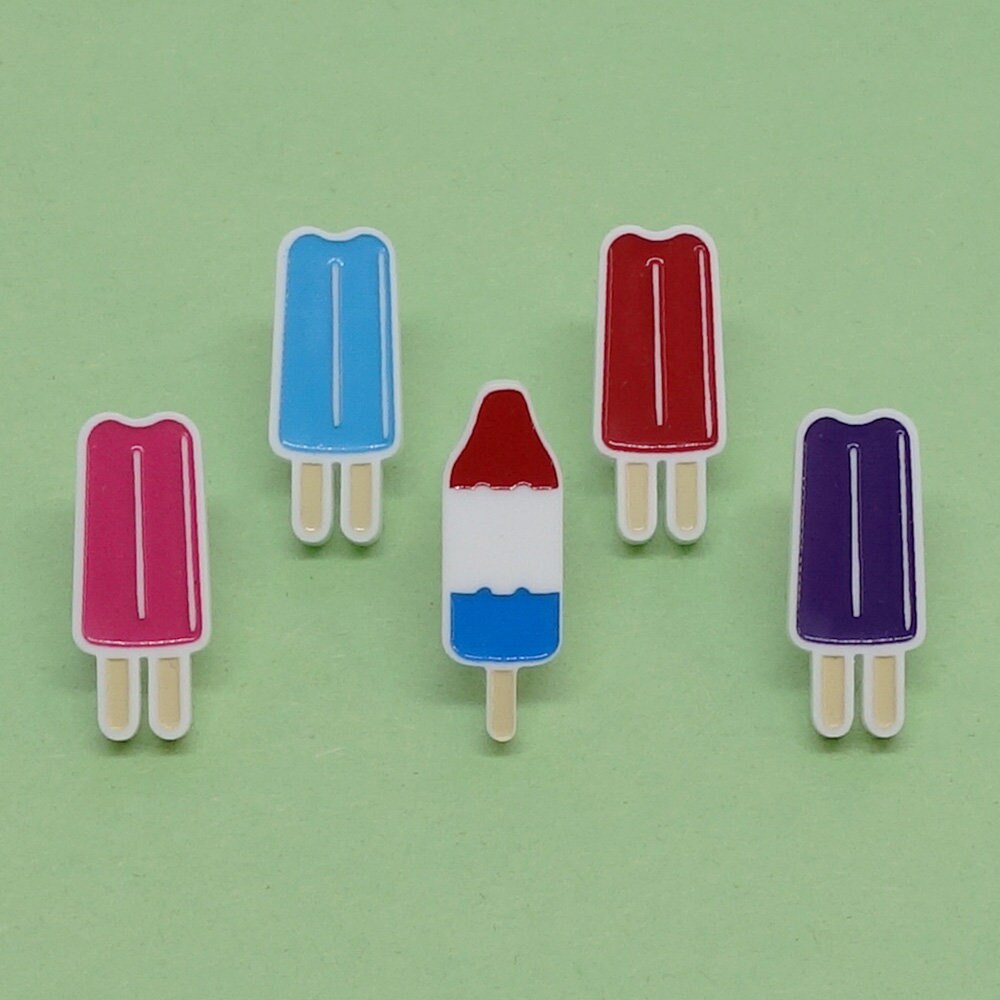 Iced Pops Ohrstecker Lili0722 Laserweißes Kunststoff-Eis Am Stiel Lilipop von CreationsLilipop