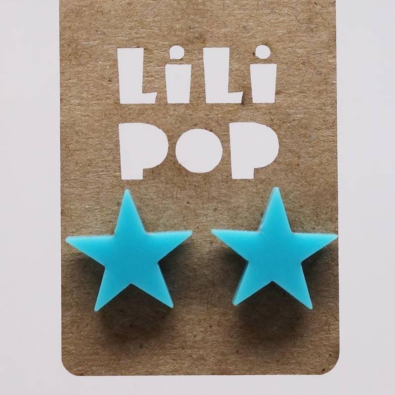 Lili0132 Sternohrringe in Verschiedenen Farben, Hergestellt Aus Recyceltem Kunststoff Und Lasergeschnitten Von Lilipop von CreationsLilipop