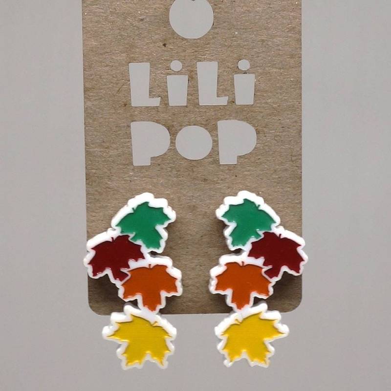 Lili0646 Herbstlaub-Ohrstecker Aus Kunststoff von CreationsLilipop