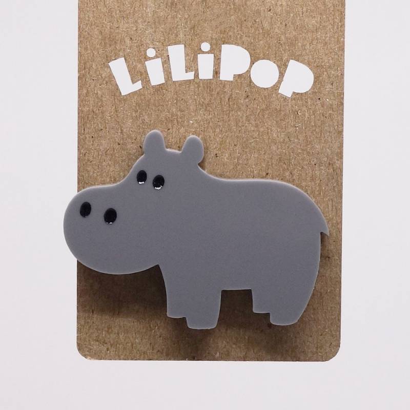 Lilipop Lili0843 Laser-Grauhippopotamus Plastikstift von CreationsLilipop