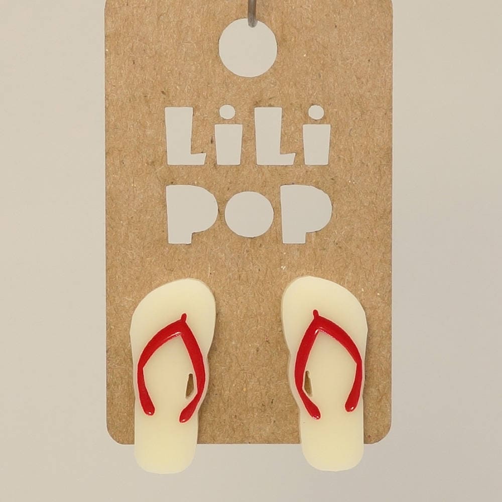 Lilipop Ohrstecker Sandalen Flip Flops Lili0606 Wiedergewonnener Kunststoff von CreationsLilipop