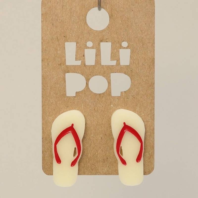 Lilipop Ohrstecker Sandalen Flip Flops Lili0606 Wiedergewonnener Kunststoff von CreationsLilipop
