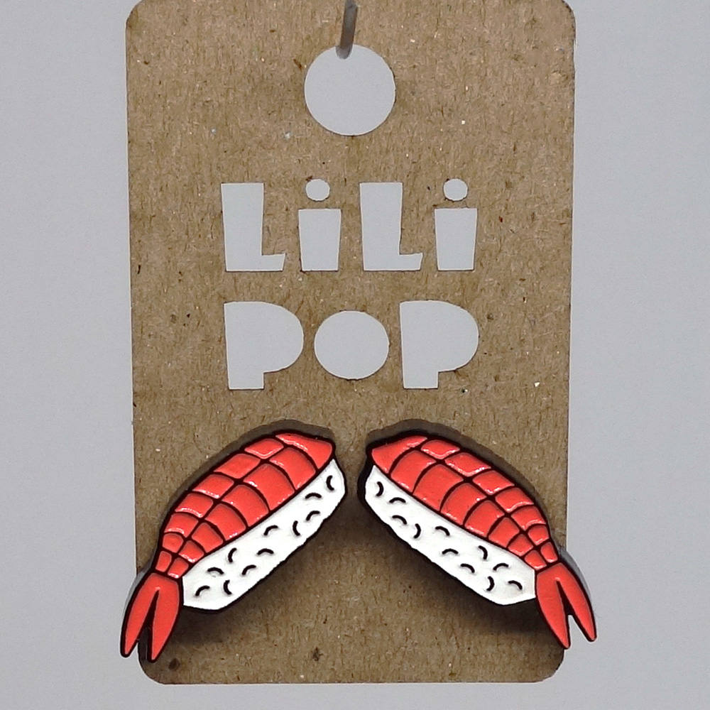 Nigiri-Sushi-Ohrstecker Lili0610 Aus Wiedergewonnenem Kunststoff von CreationsLilipop