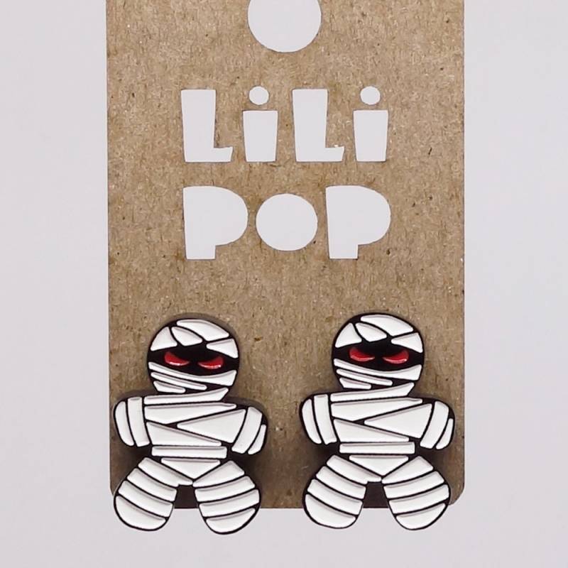 Ohrring Lili0795 Halloween-Mumie-Kunststoff-Lilipop von CreationsLilipop