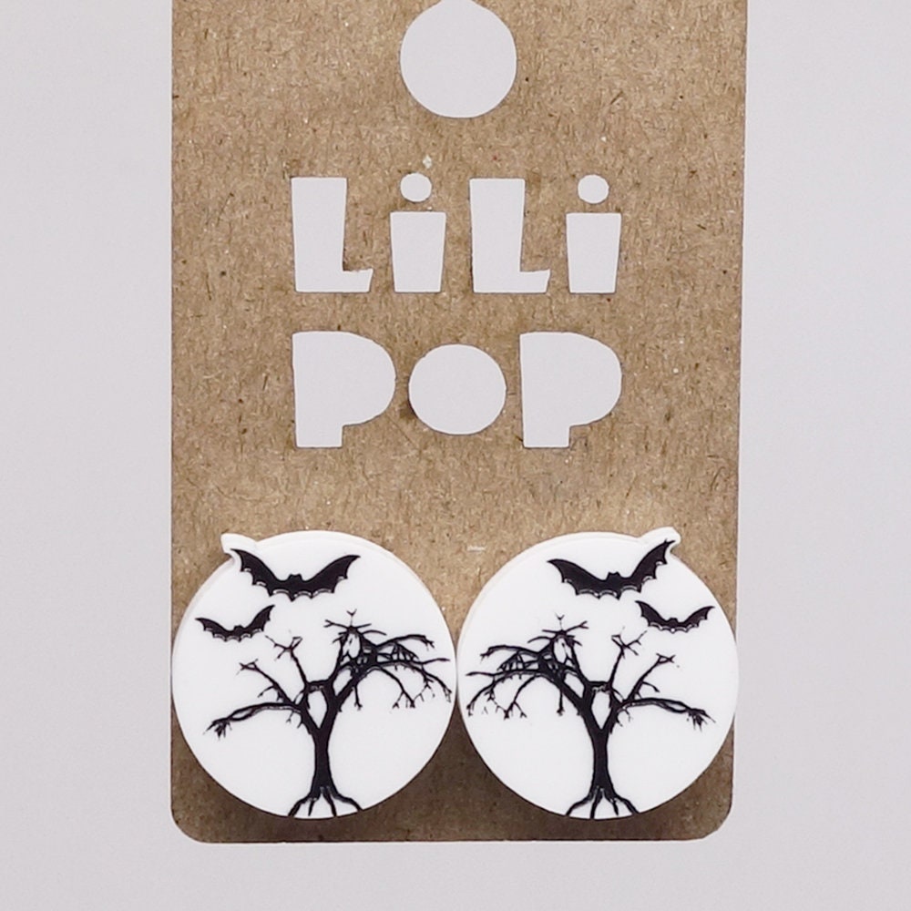 Ohrringe Lili0796 Halloween-Landschaft Plastiklilipop von CreationsLilipop