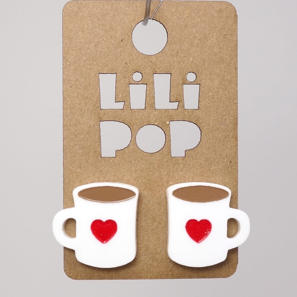 Ohrstecker „Coffee" | Lili0556 Aus Recyceltem Kunststoff, Graviert Und Lasergeschnitten von CreationsLilipop
