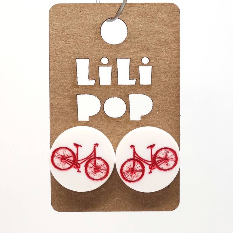 Ohrstecker „Vélo" | Lili0399 Aus Recyceltem Kunststoff, Geschnitten Und Per Laser Graviert von CreationsLilipop
