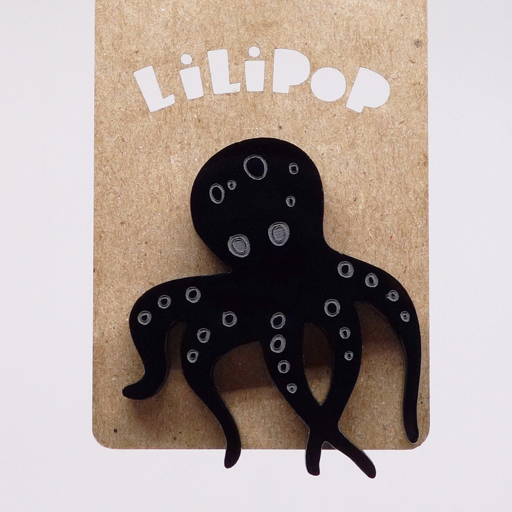 Pin Lili0226 Weiß Schwarz Rot Octopus Kunststoff Laser Lilipop von CreationsLilipop