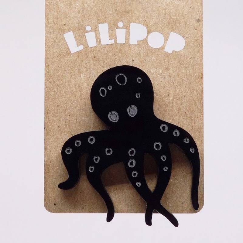 Pin Lili0226 Weiß Schwarz Rot Octopus Kunststoff Laser Lilipop von CreationsLilipop
