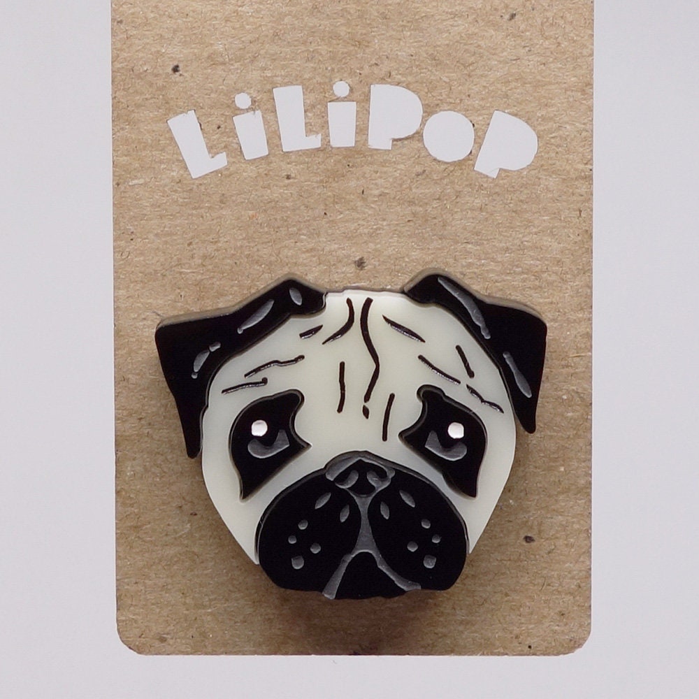 Pin Lili0329 Hund Mops Carlin Kunststoff Erholte Sich Laser-Lilipop von CreationsLilipop