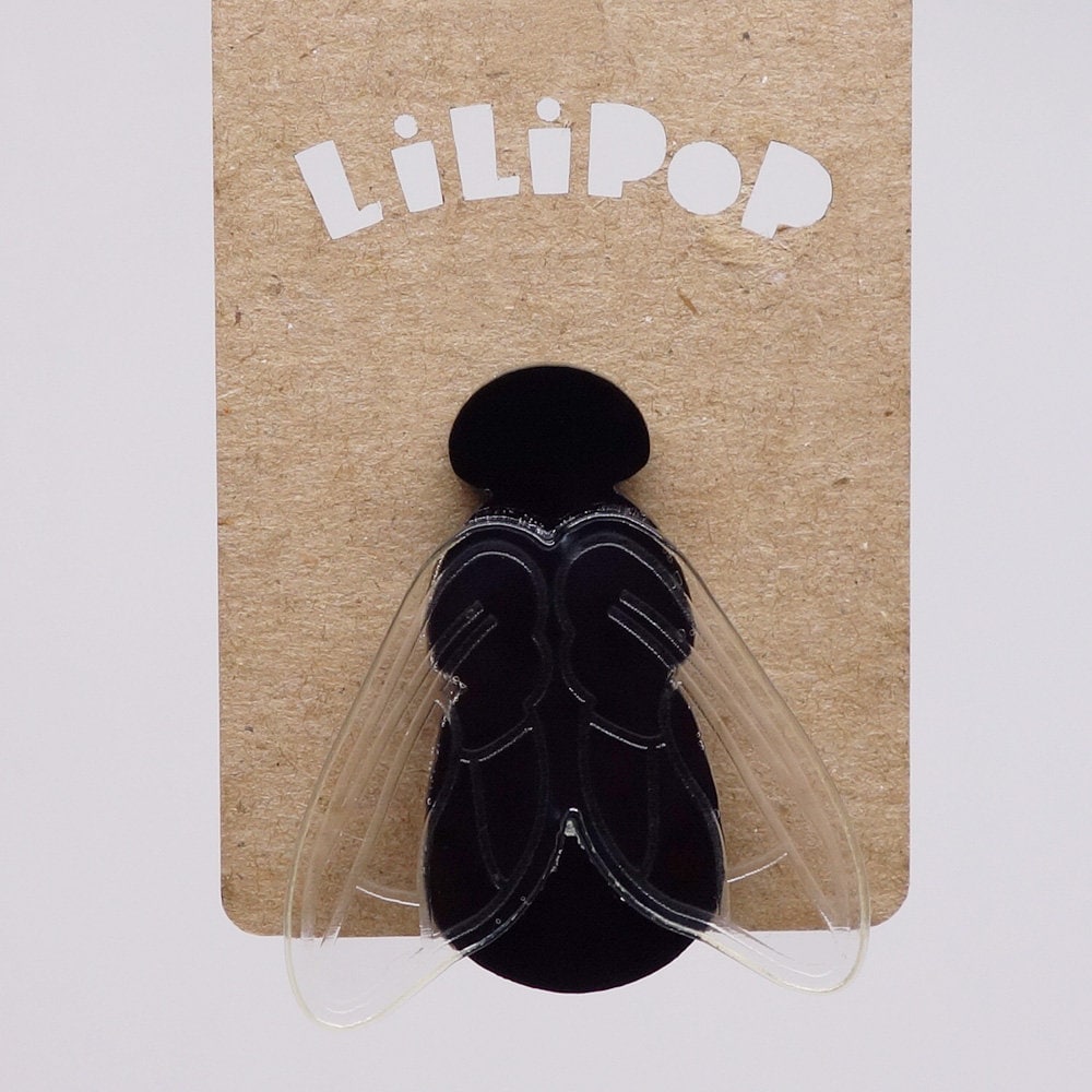 Pin Lili0350 Fliegen Kunststoff Schwarz Wiederhergestellten Freie Laser Lilipop von CreationsLilipop