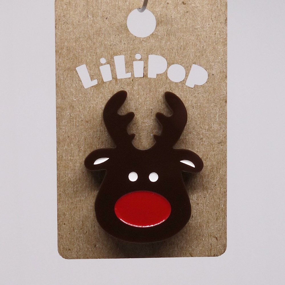 Pin Lili0494 Rentier Rote Nase Weihnachtsmann Kunststoff Laser Lilipop von CreationsLilipop