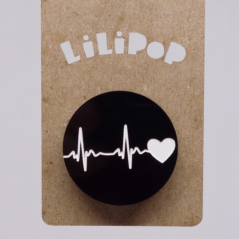 Pin Lili0760 Ekg Elektrokardiogramm Kunststoff Schwarz Laser Lilipop von CreationsLilipop