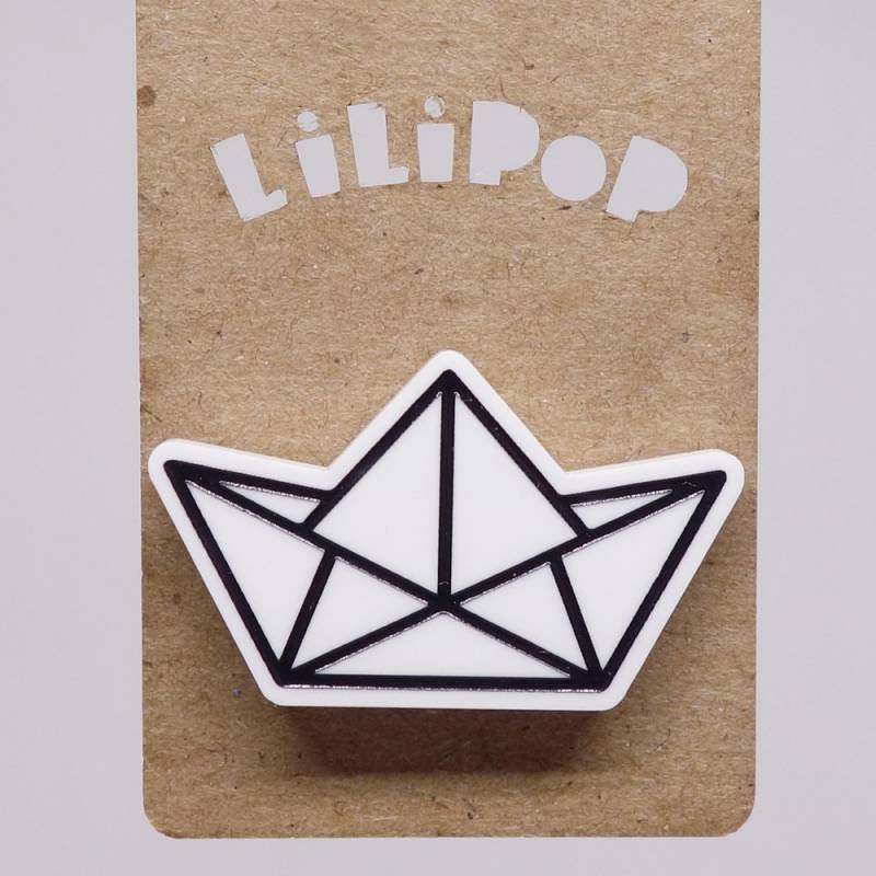 Pin Lili0765 Origami Boot Kunststoff Weiß Gravur Laser Lilipop von CreationsLilipop