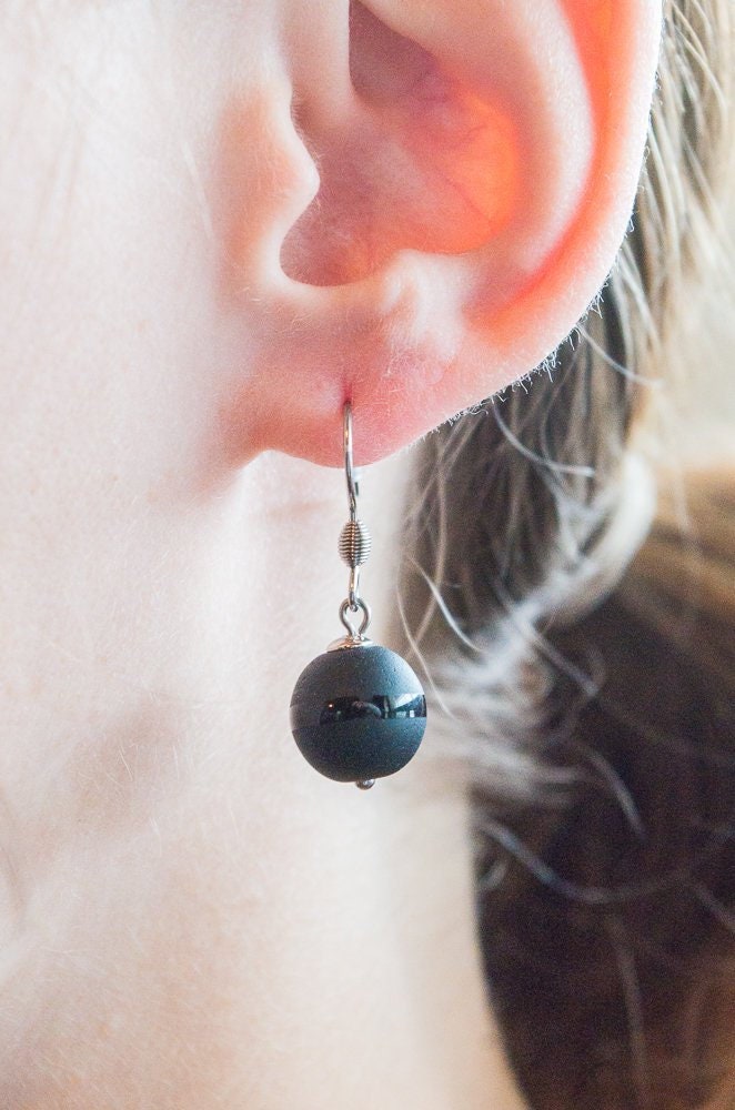 Edelstahl Mit Onyx Ohrringe Edelstahl Mit Onyx Ohrringe von CreationsSoperle