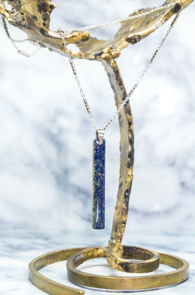 Kette Aus Edelstahl Mit Lapislazuli Stein Kette Aus Edelstahl Mit Lapislazuli Stein von CreationsSoperle