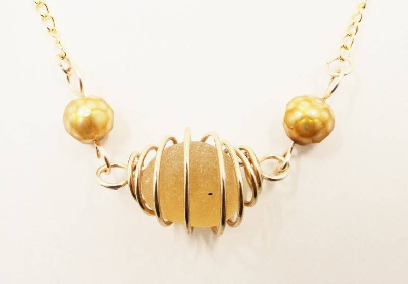 Artikel 842 - Echte Gelbe Seeglas Draht Gewickelte Halskette Geschenk Für Sie, Christlicher Schmuck, Glaubensgeschenk, Schmuck Artikel 842 - Echte Gelbe Seeglas Draht Gewickelte Halskette Geschenk Für Sie, Christlicher Schmuck, Glaubensgeschenk, Schmuck von CreationsbyCglass