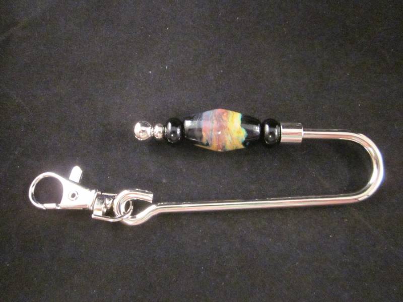 Raku Lampwork Perlen Schlüsselfinder Handwerklich Gefertigte Geldbörse Haken von CreationsbyCynthia1