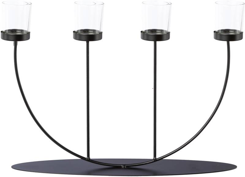 Creativ deco Teelichthalter "Weihnachtsdeko" auch als Adventskranz geeignet, Höhe ca. 25 cm von Creativ Deco