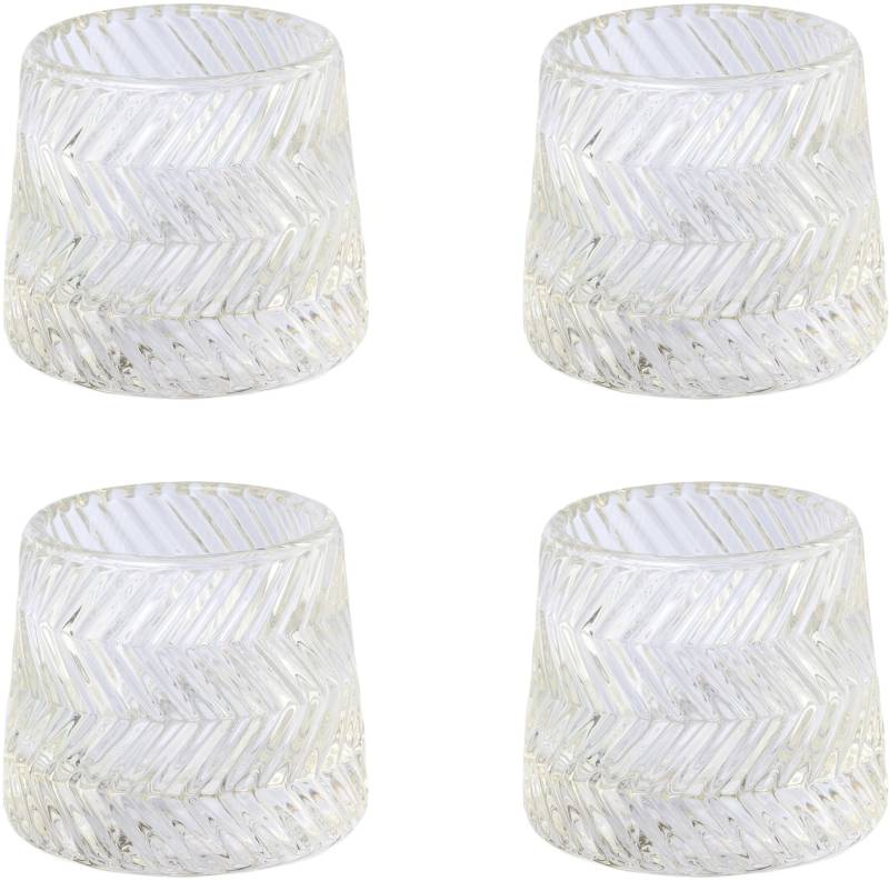 Creativ deco Teelichthalter "Weihnachtsdeko" mit wellenförmiger Struktur von Creativ Deco