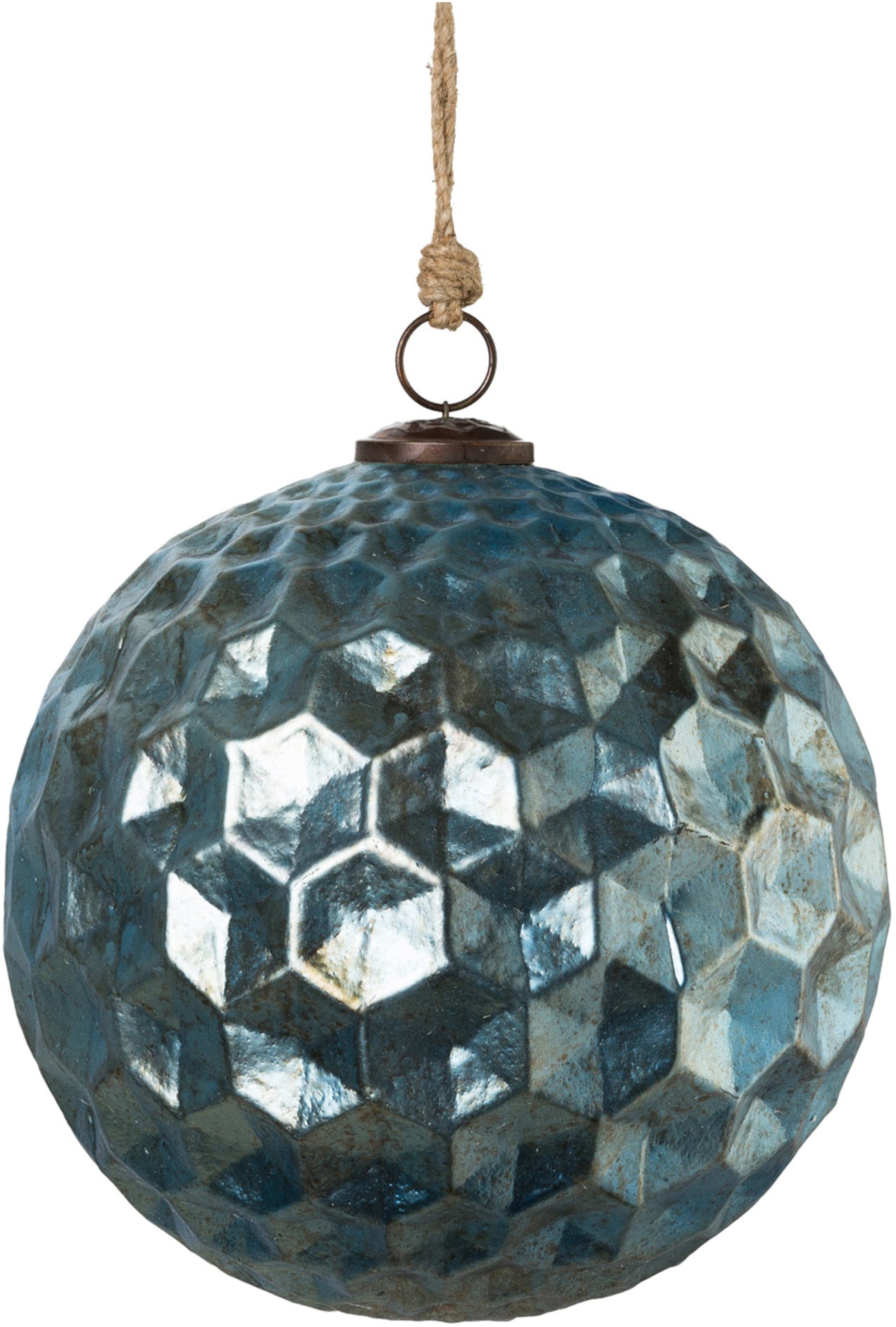 Creativ deco Weihnachtsbaumkugel "Weihnachtsdeko, Christbaumschmuck, Christbaumkugeln Glas", (1 St.), gemusterte Oberfläche von Creativ Deco
