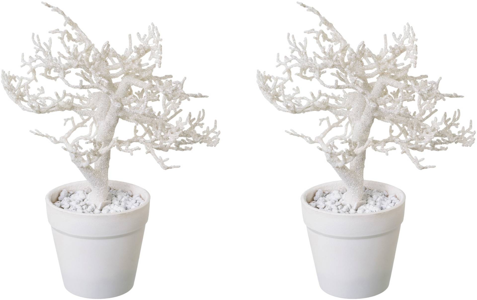 Creativ green Künstlicher Weihnachtsbaum "Weihnachtsdeko" im farblich passenden Topf und mit Glitzer-Optik von Creativ Green