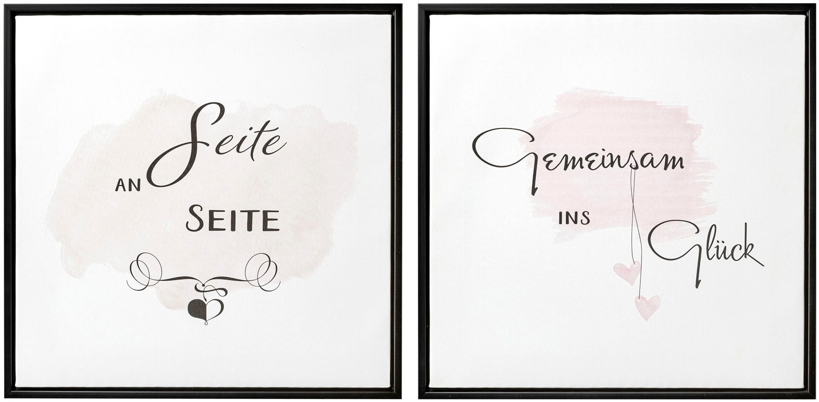 Creativ home Bild mit Rahmen "Deko-Bild Glückliche Liebe" 2 Stk. tlg. von Creativ Home