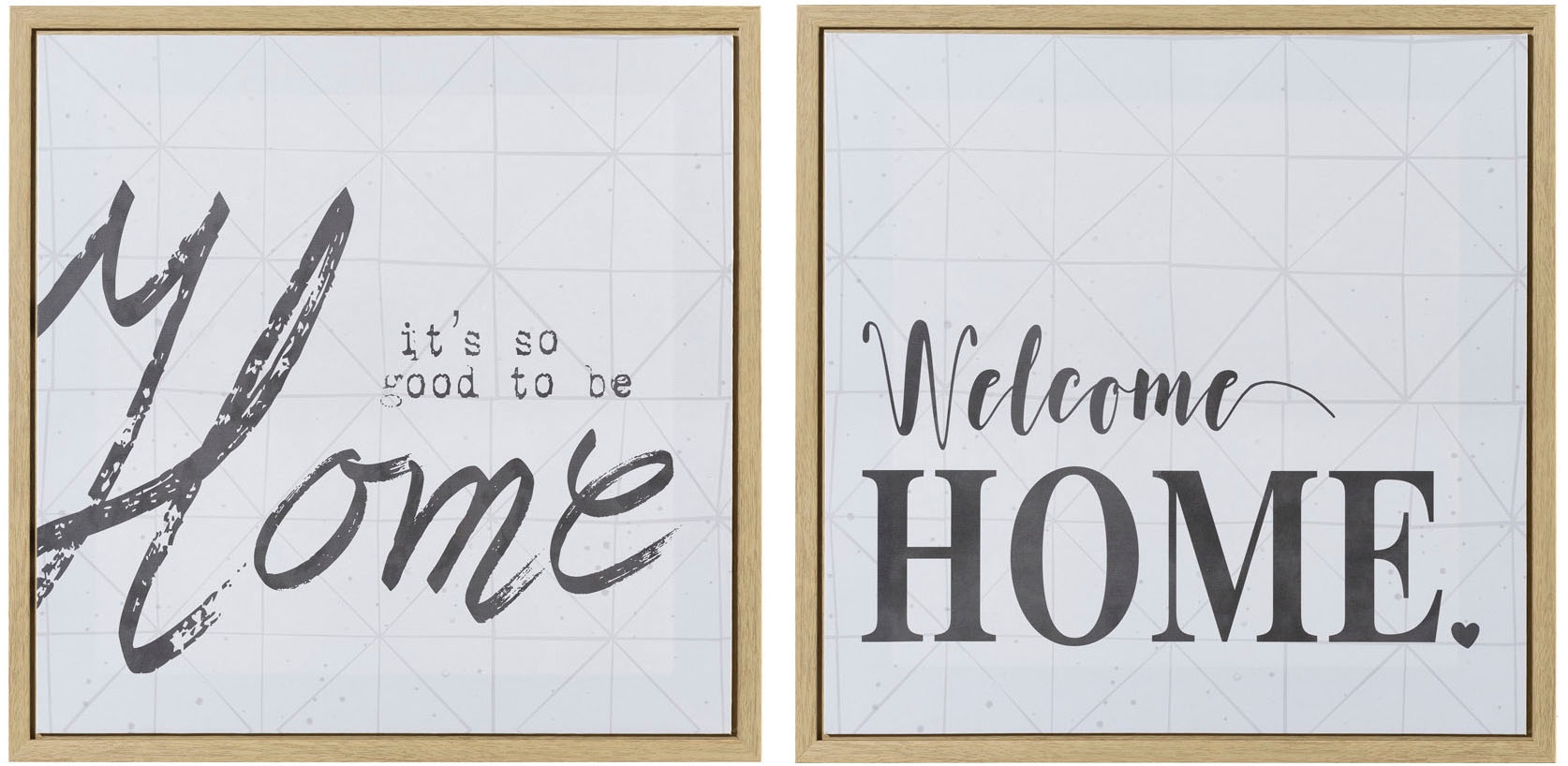 Creativ home Bild mit Rahmen "Deko-Bild HOME" 2 Stk. tlg. von Creativ Home