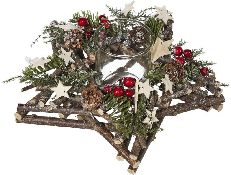 Creativ home Teelichthalter "Adventsgesteck mit Teelichthalter" von Creativ Home
