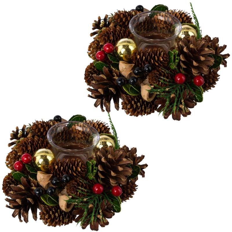 Creativ home Teelichthalter "Adventsgesteck mit Teelichthalter" von Creativ Home