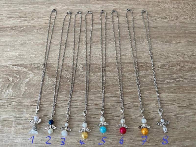 8 Motive-Schutzengel - Auto, Verschiedene Für Den Autospiegel, Perlenanhänger, Autofahrt, Führerscheingeschenk Geburtstag Weihnachten Gift von CreativStore83