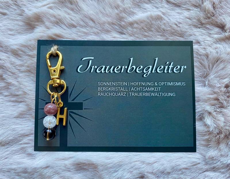Handgemachter Trauerbegleiter Schlüsselanhänger, Erinnerungsgeschenk, Kleiner Trostspender, Mit Trauerbewältigung-Anhänger von CreativStore83