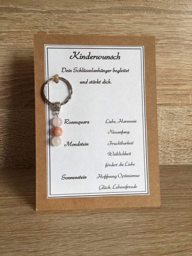 Schlüsselanhänger Kristall Edelstein Kinderwunsch Schlüsselring, Geschenk , Support , Kristall, Spirituelles Geschenk, Makramee von CreativStore83