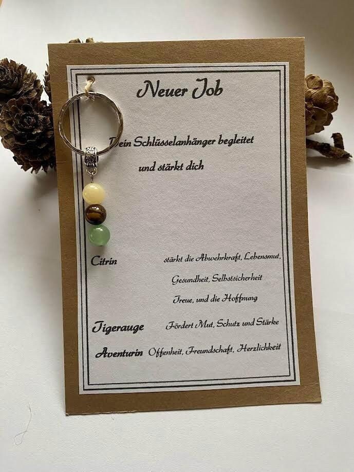 Schlüsselanhänger-Neuer Job, Citrin, Tigerauge, Aventurin, Beschützt, Glücksbringer, Geschenke, Neue Arbeit , Unterstützung Ausbildung Schlüsselanhänger-Neuer Job, Citrin, Tigerauge, Aventurin, Beschützt, Glücksbringer, Geschenke, Neue Arbeit , Unterstützung Ausbildung von CreativStore83