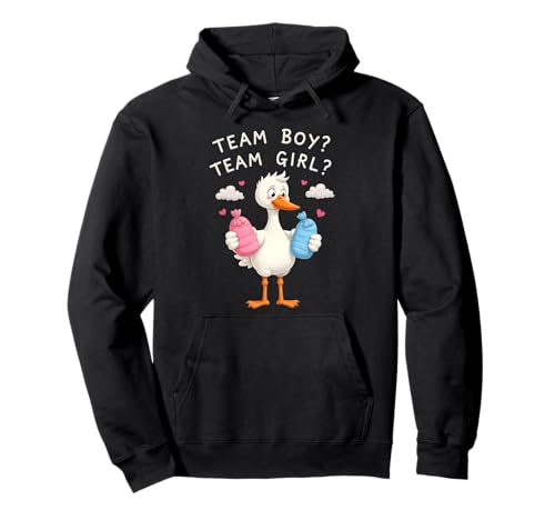 Team Boy or Team Girl Storch Gender Reveal Celebration Pullover Hoodie Team Boy or Team Girl Storch Gender Reveal Celebration Pullover Hoodie von Creative Celebrations for Expecting Parents and