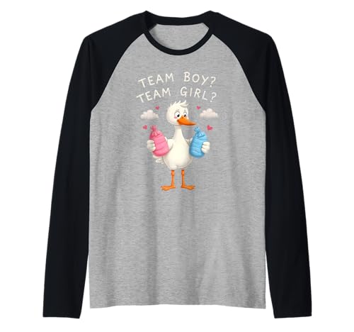 Team Boy or Team Girl Storch Gender Reveal Celebration Raglan Team Boy or Team Girl Storch Gender Reveal Celebration Raglan von Creative Celebrations for Expecting Parents and