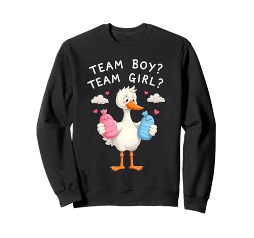 Team Boy or Team Girl Storch Gender Reveal Celebration Sweatshirt Team Boy or Team Girl Storch Gender Reveal Celebration Sweatshirt von Creative Celebrations for Expecting Parents and