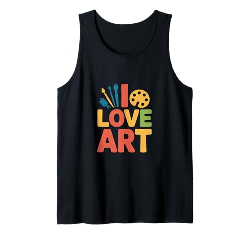 I Love Art Malpinsel, Paletten-Design Tank Top von Creative Expression Art Enthusiast Design