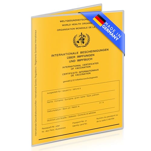 Creative Fox 4er Set Impfpass Hülle/Impfausweis Hülle (9,9 x 13,7cm) transparent für Kinder und Erwachsene | robuste und passgenaue Schutzhülle für Impfausweis & Alten Reisepass | Made in Germany von Creative Fox