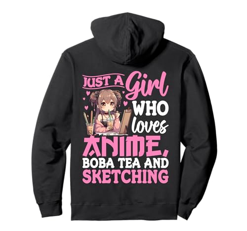 Anime Boba Tea Skizzieren Mädchen Pastell Kunst Design Pullover Hoodie Anime Boba Tea Skizzieren Mädchen Pastell Kunst Design Pullover Hoodie von Creative Kawaii Artist Wear
