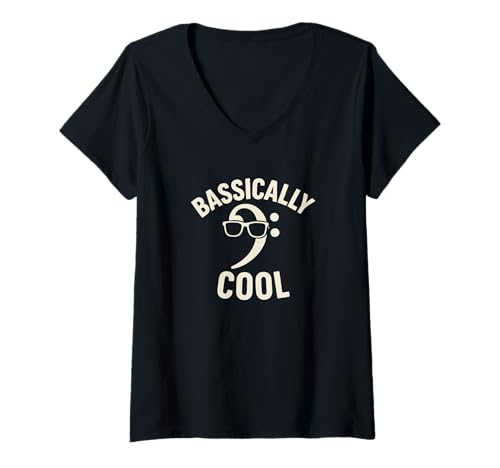 Damen Klassisch Cooles lustiges Musik-Wortspiel-Design T-Shirt mit V-Ausschnitt Damen Klassisch Cooles lustiges Musik-Wortspiel-Design T-Shirt mit V-Ausschnitt von Creative Music Vibes Apparel