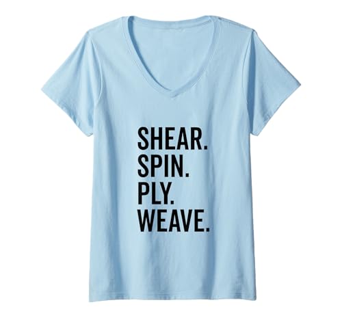 Damen Kunstliebhaber aus Shear Spin Ply Weave T-Shirt mit V-Ausschnitt Damen Kunstliebhaber aus Shear Spin Ply Weave T-Shirt mit V-Ausschnitt von Creative Threads for Unique Textile Art Lovers