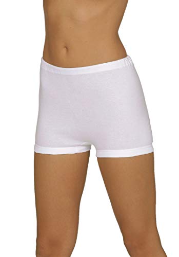 Creative by Normann Damen Pagen-Schlüpfer 2erpack weiß ohne Seitennähte aus 100% Baumwolle, Größe:44/46, Farbe:Weiss von Creative by Normann