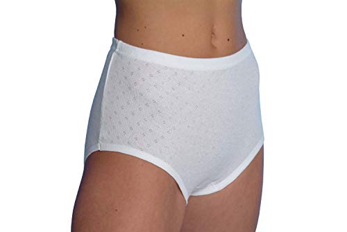 Creative by Normann Damen Taillenslip 2er Pack weiß Jaquard, Größe:52/54, Farbe:Weiss von Creative by Normann